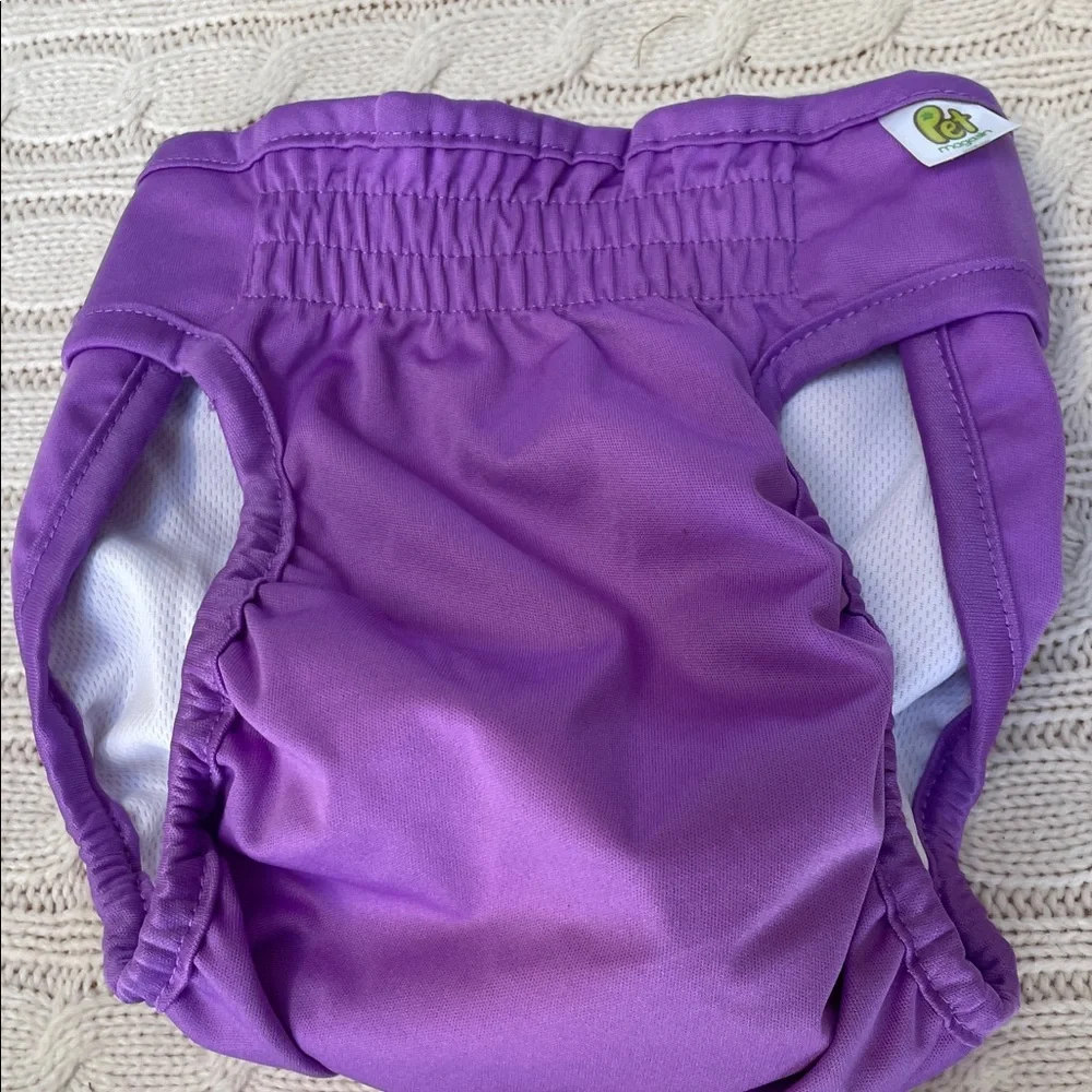 Pet Magasin Dog Cloth Diaper Set of 3 like new Hook & loop waist band adjustable